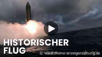 SpaceX-Mission mit „Megarakete“: Video zeigt riskantes Bremsmanöver