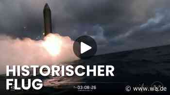SpaceX-Mission mit „Megarakete“: Video zeigt riskantes Bremsmanöver