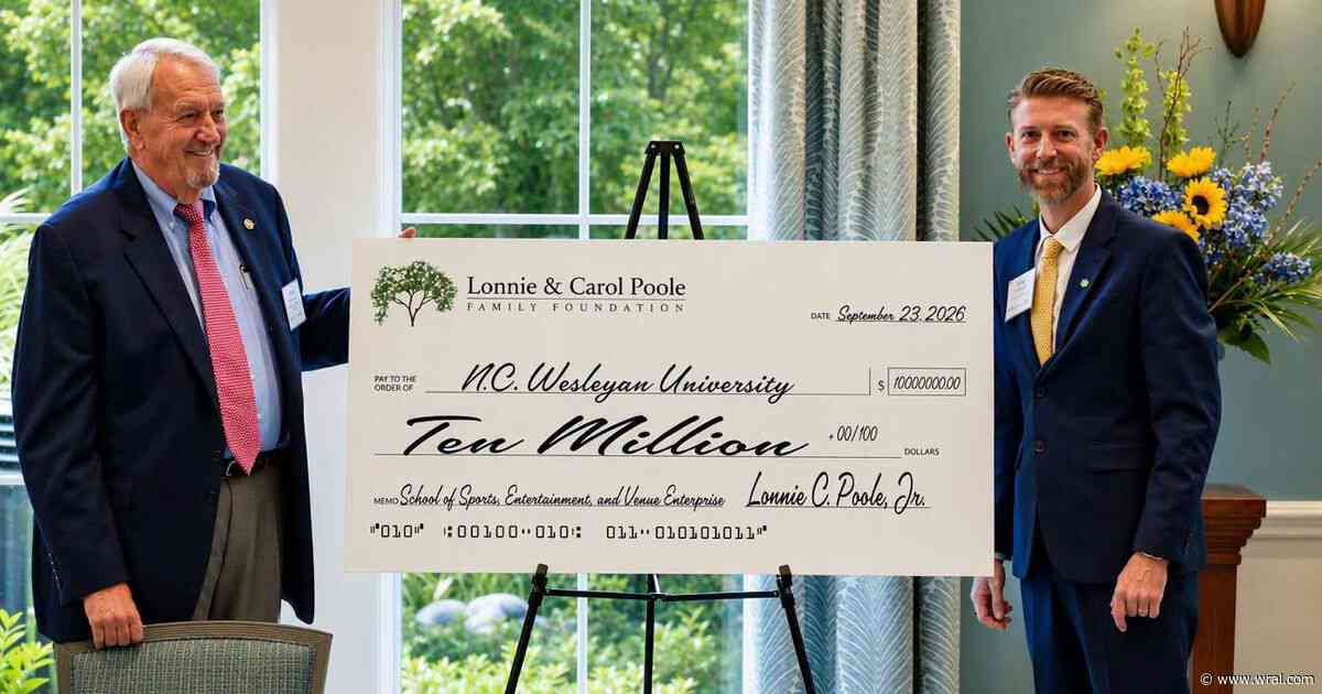 NC Wesleyan University opening new sports and entertainment school with $10M gift
