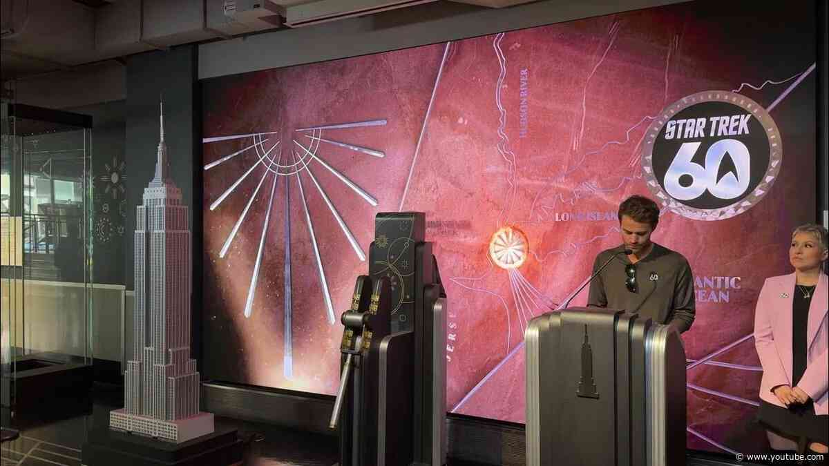 Paul Wesley and the cast of Star Trek: Strange New Worlds light the Empire State Building