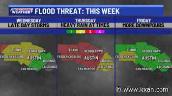 Heavy rain, flood risk, severe threat late week