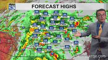 Widespread storms and cooler weather around New Mexico