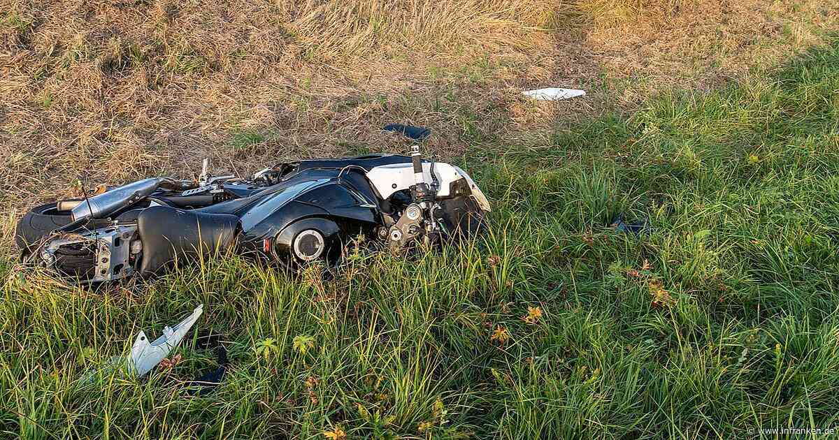 B4 bei Medlitz: Motorradfahrerin (66) bei Unfall schwer verletzt