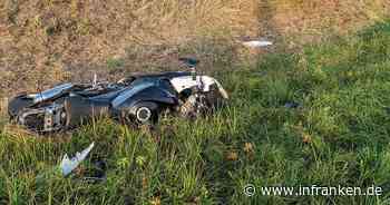 B4 bei Medlitz: Motorradfahrerin (66) bei Unfall schwer verletzt