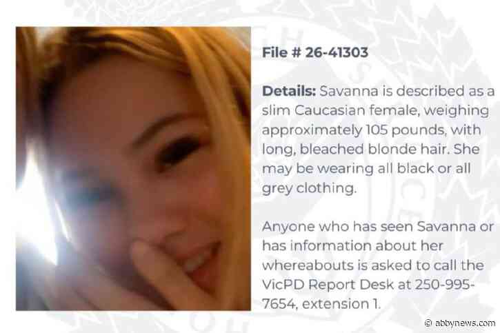 Victoria police search for missing youth who may have taken a ferry from Swartz Bay