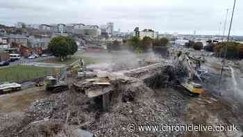 'New era' heralded for Gateshead as flyover demolition completed