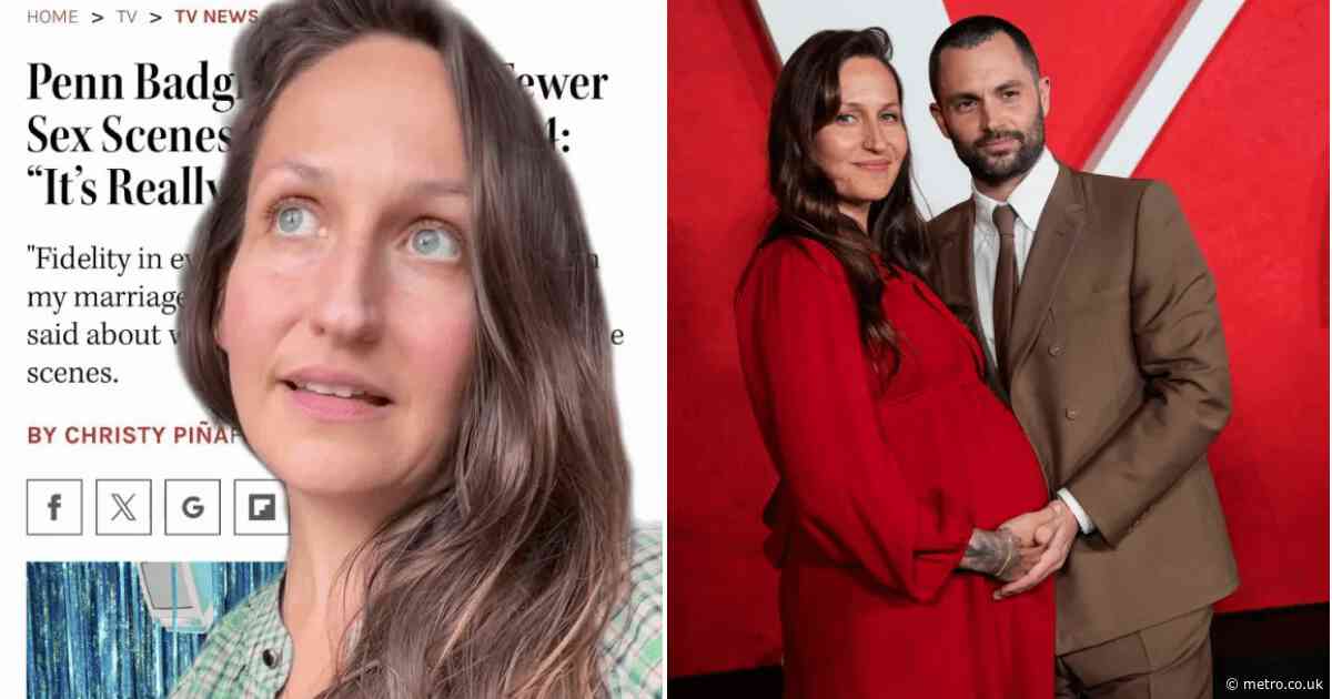 Penn Badgley’s wife fires back after being blamed for his sex scene ban