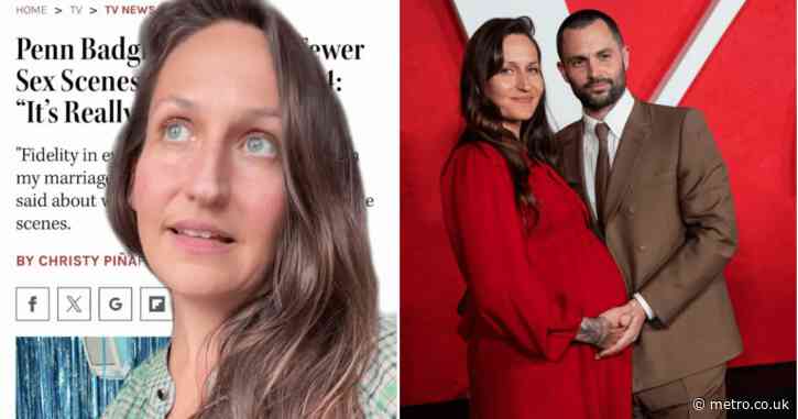 Penn Badgley’s wife fires back after being blamed for his sex scene ban