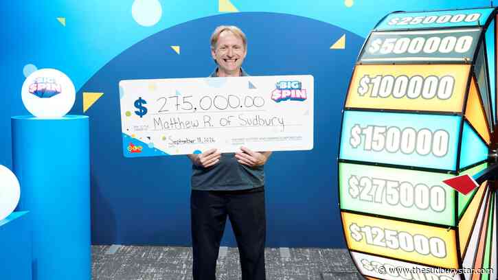 Sudbury man says $275,000 win 'a huge opportunity' 