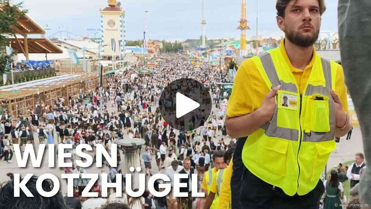 Münchner nennen ihn „Kotzhügel“: Der kurioseste Einsatzort der Wiesn-Streife im Video