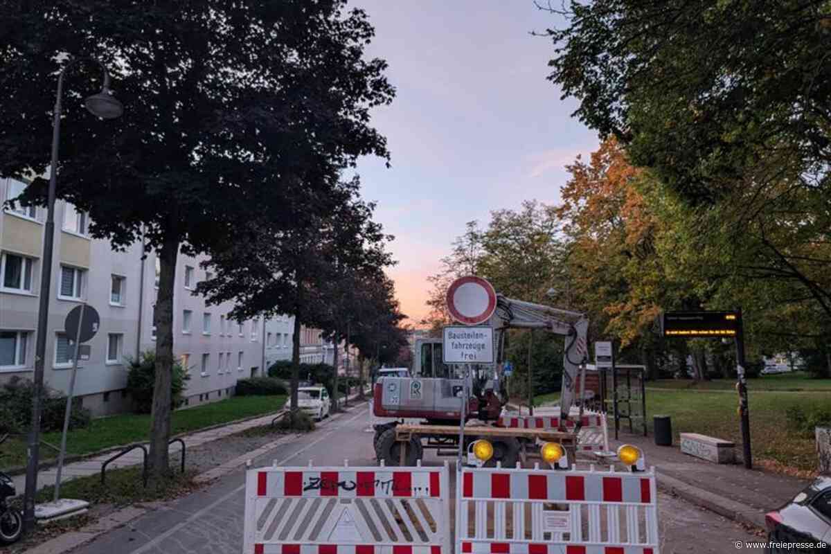 Wasserrohrbruch: Barbarossastraße in Chemnitz noch länger gesperrt