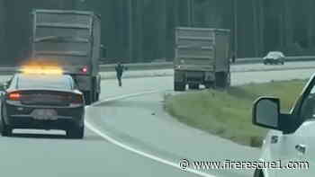 Video: N.C. firefighter jumps aboard runaway tractor-trailer