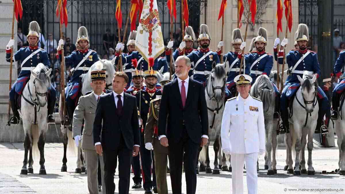 Macron in Spanien von Royals empfangen - Streit um Abkommen