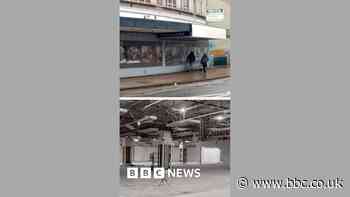 Empty department store explored before refurbishment