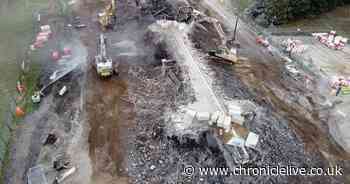 21 pictures on final day of Gateshead flyover demolition signifying 'dawn of new era'