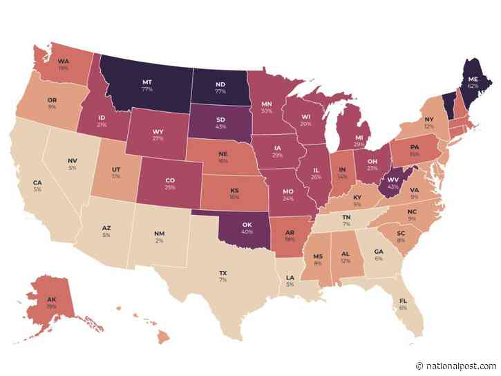 Map shows the U.S. states hit hardest by Trump's trade war with Canada