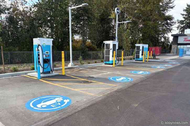 Three new electric-vehicle chargers added near Abbotsford Airport
