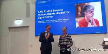 Activista venezolana Ligia Bolívar recibió el Premio Rudolf Benario de Derechos Humanos 2026