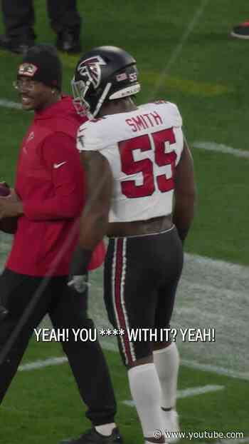 Za'Darius turning it up in the pregame huddle before the prime time win! #nfl #highlights #atlanta