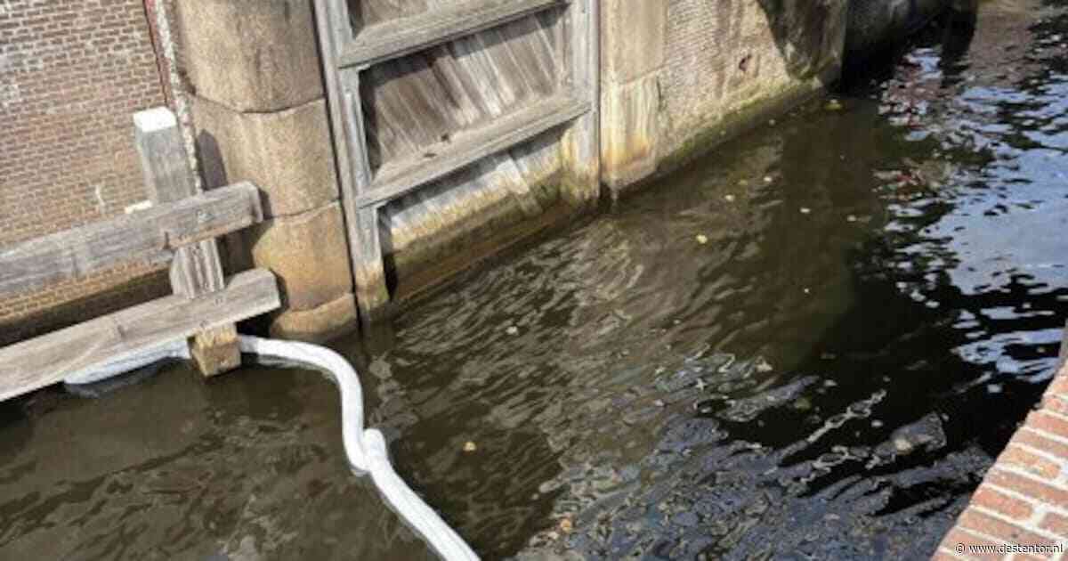 Olie aangetroffen in Zwarte Water bij Hasselt