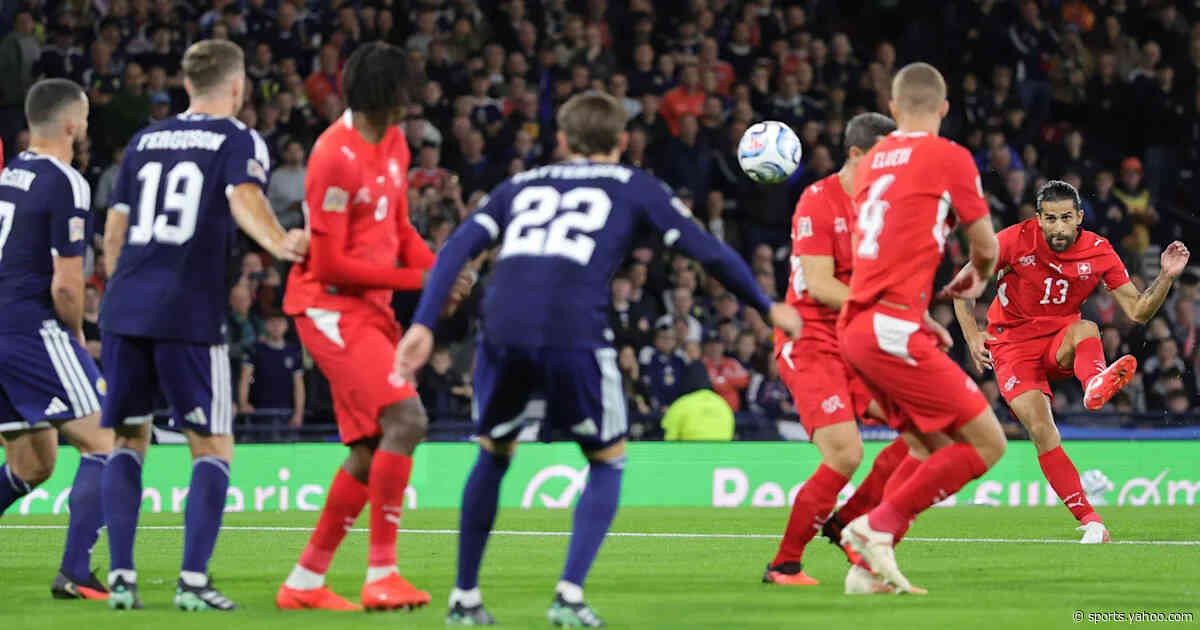 Watch: Nations League - Rodriguez with stunning Swiss opener after Hendry sent off for Scotland