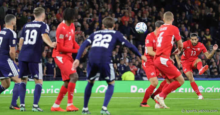 Watch: Nations League - Rodriguez with stunning Swiss opener after Hendry sent off for Scotland