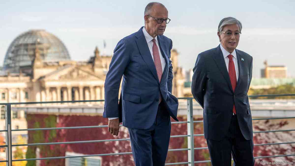 Kasachischer Präsident beim Kanzler: Öl, Rohstoffe und Putin