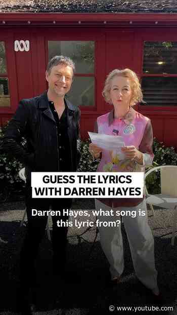 How well does Darren Hayes know his lyrics?