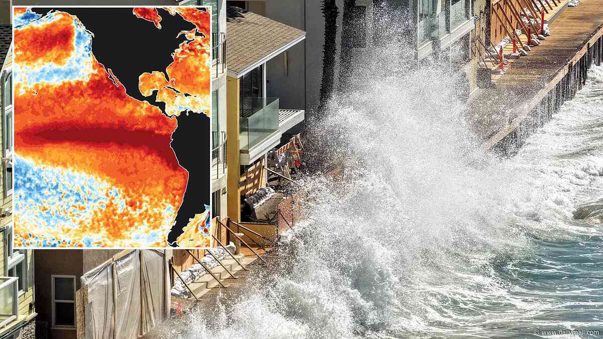 Giant 'wave' thousands of miles wide barrels toward US as scientists warn of 'quintuple whammy' for California