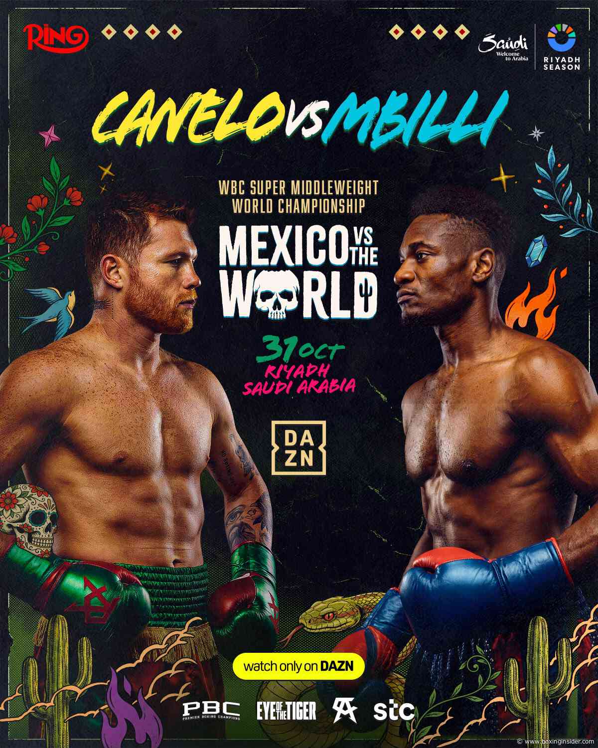 Canelo vs. Mbilli Confirmed for October 31 at The Venue in Riyadh