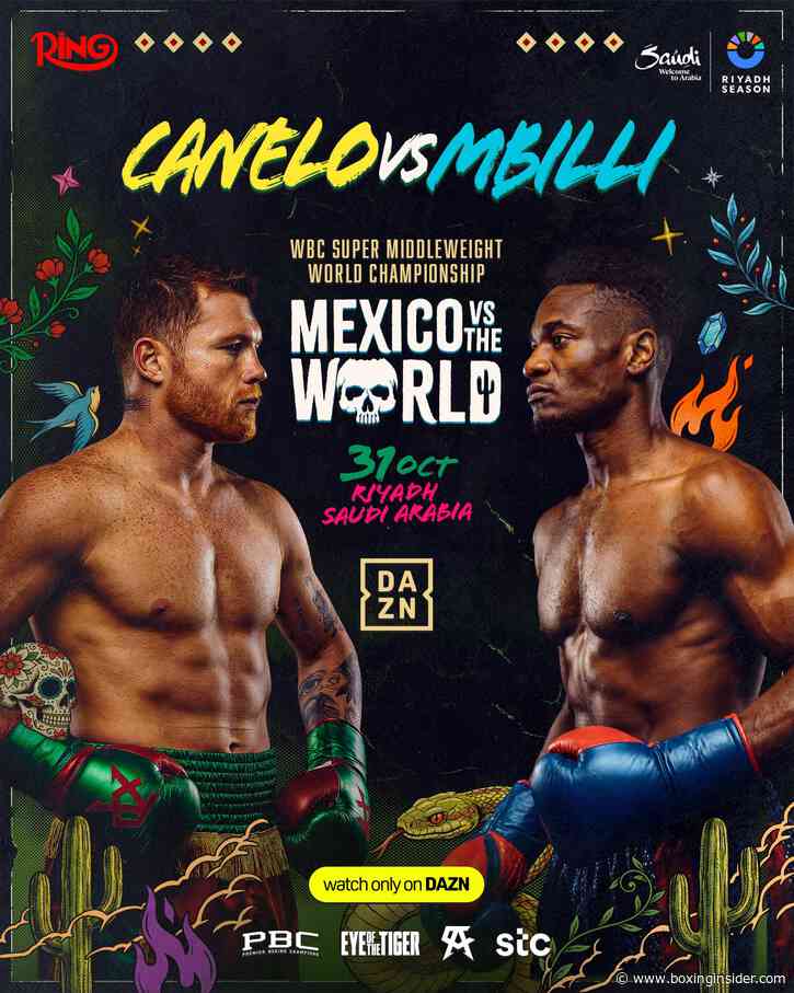 Canelo vs. Mbilli Confirmed for October 31 at The Venue in Riyadh
