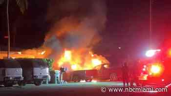 Arson investigation underway after 4 vehicles caught on fire in Homestead, police say