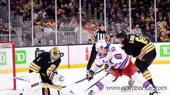 Bruins win 11th straight home opener with late surge past Rangers
