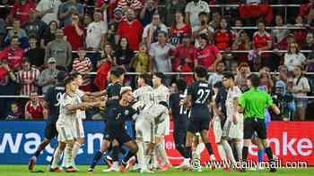 USA game ends in ugly, bench-clearing brawl as captain held back and Mauricio Pochettino intervenes