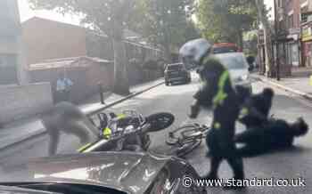Moment suspected 14-year-old phone thief arrested in Met Police crackdown