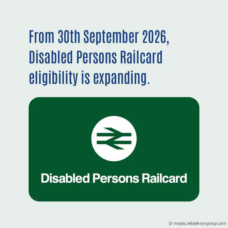 Rail industry extends the Disabled Persons Railcard eligibility to help more people access discounted rail travel