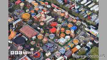 Balloon flight captures Goose Fair from the air