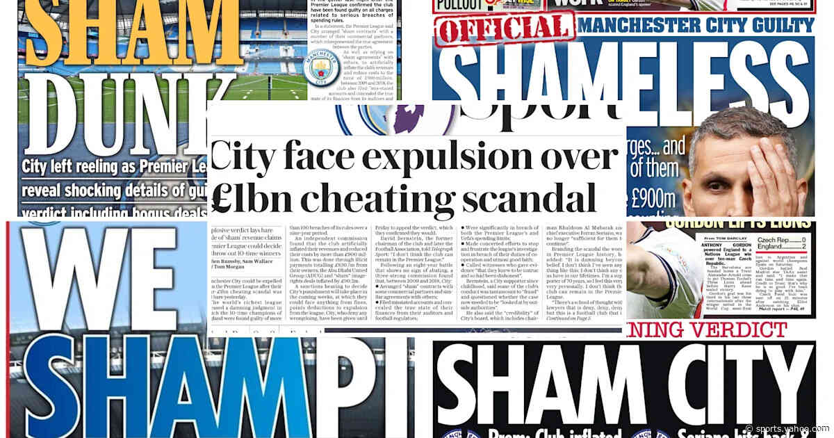 🗞️ England's papers are embarrassed by Manchester City
