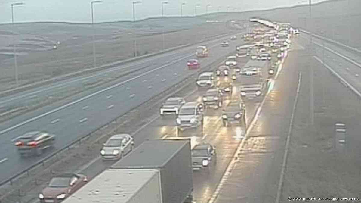 M62 traffic LIVE updates as queues build after two incidents near Manchester