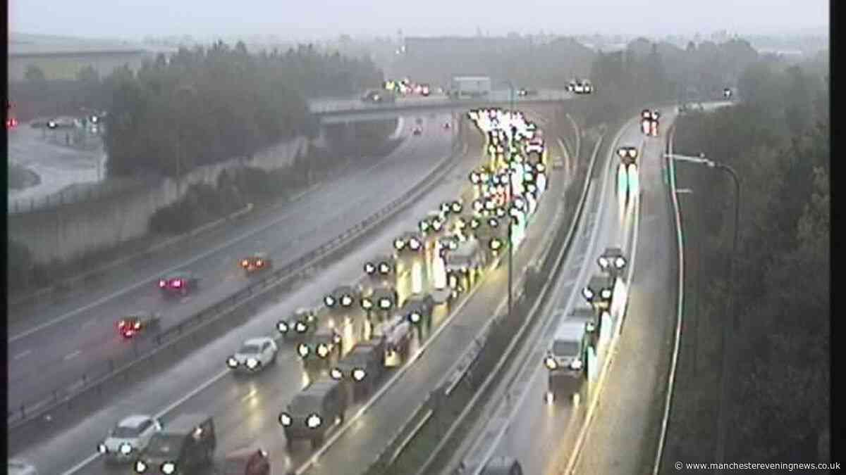 M60 crash LIVE updates as queues build up following incident