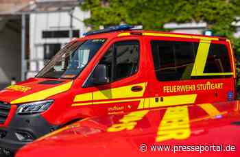 FW Stuttgart: Vollbrand eines PKW - Rauchsäule weithin sichtbar