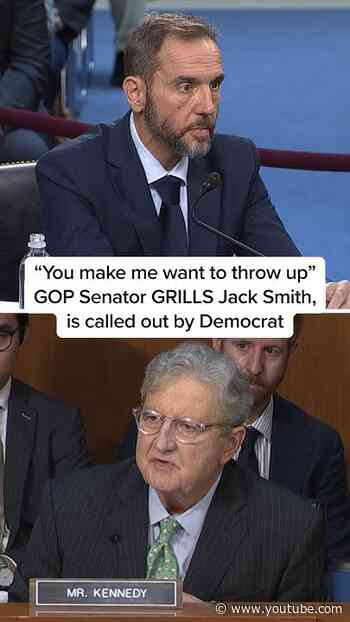 'You make me want to throw up': GOP Senator GRILLS Jack Smith, is called out by Democrat