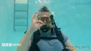 I'm swimming with sharks to get through cancer diagnosis