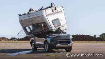 Watch Toyota Drop A Caravan On The Electric Hilux To Revive Top Gear Stunt
