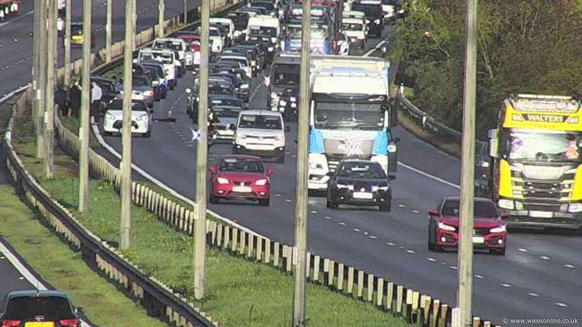 M4 crash in Newport causes long delays with emergency services at scene