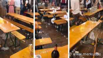 Oktoberfest-Video zeigt Zelt kurz nach der Party: „War noch nie da und jetzt weiß ich auch warum“