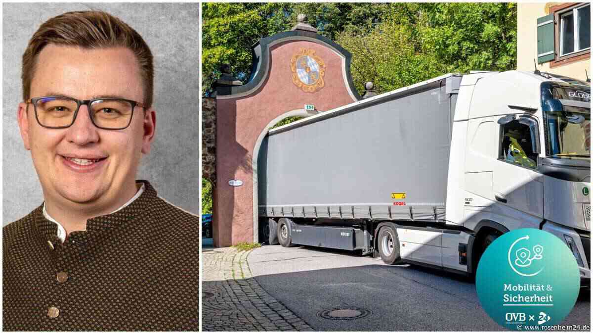 Ausweich-Lkw schrammt schon wieder historisches Tor in Neubeuern: Anwohner und Bürgermeister genervt