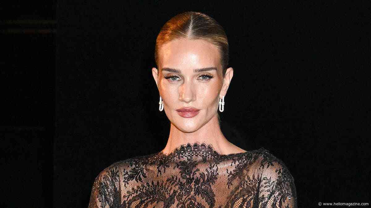 Rosie Huntington-Whiteley goes braless in sizzling naked dress