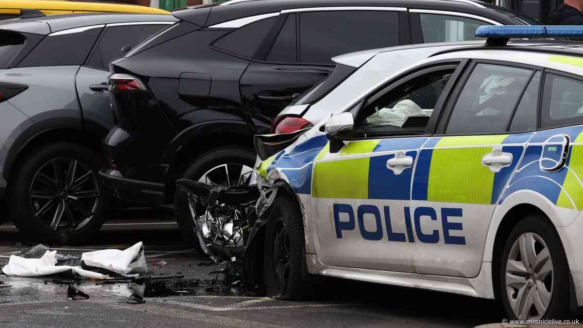 Key details as two hospitalised after crash involving police car in Howdon