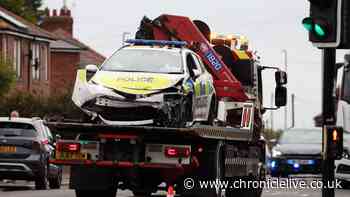 Howdon street brought to standstill after crash involving police car